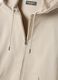Felpa full zip beige in misto cotone con cappuccio regular fit_1