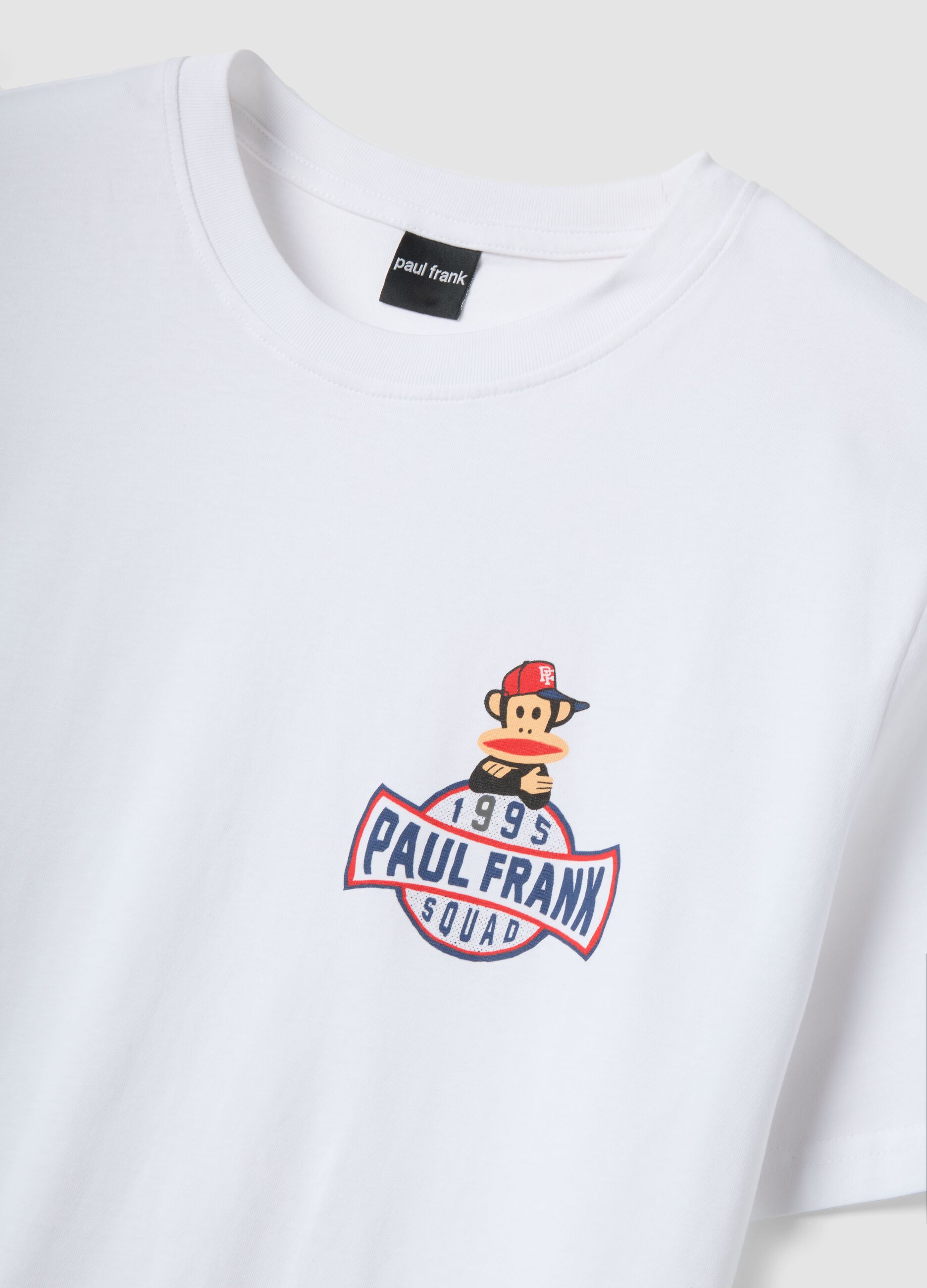 Wei&szlig;es T-Shirt aus reiner Baumwolle mit Paul-Frank-Print, Regular Fit