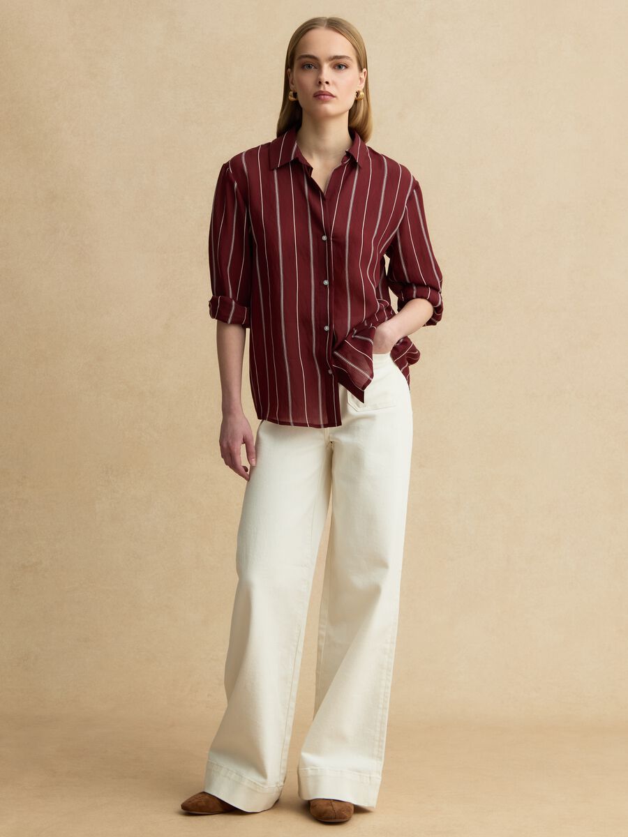 Gestreiftes Multicolor Hemd aus Lyocell-Mischung mit regul&auml;rer Passform_2