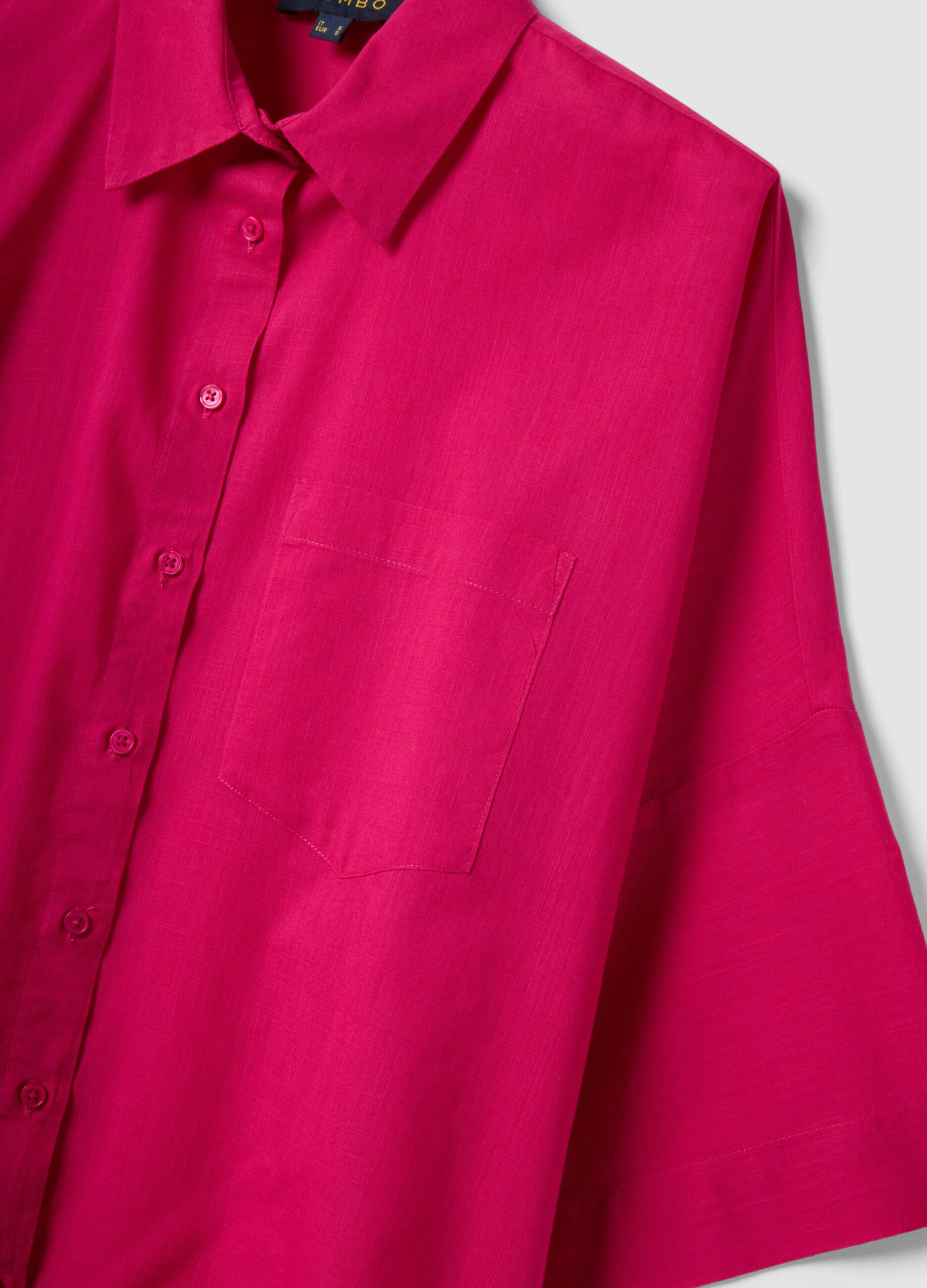 Pink pure cotton oversized shirt