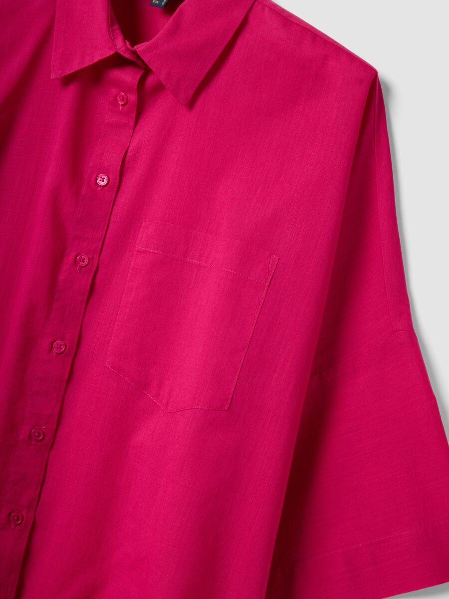 Pink pure cotton oversized shirt_1