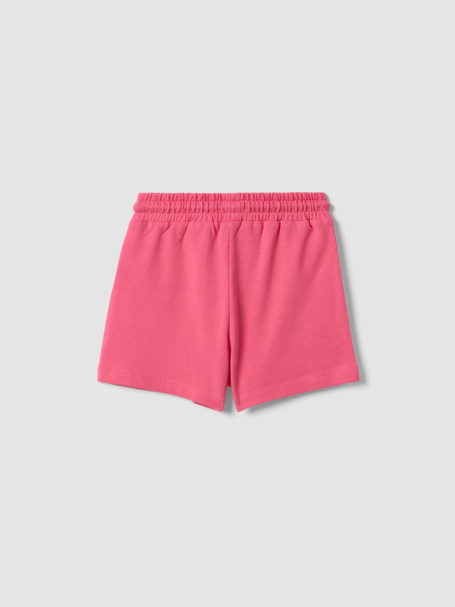 Girls&rsquo; pink pure cotton shorts, regular fit_1