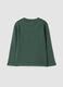 T-shirt verde in puro cotone organico con girocollo_1