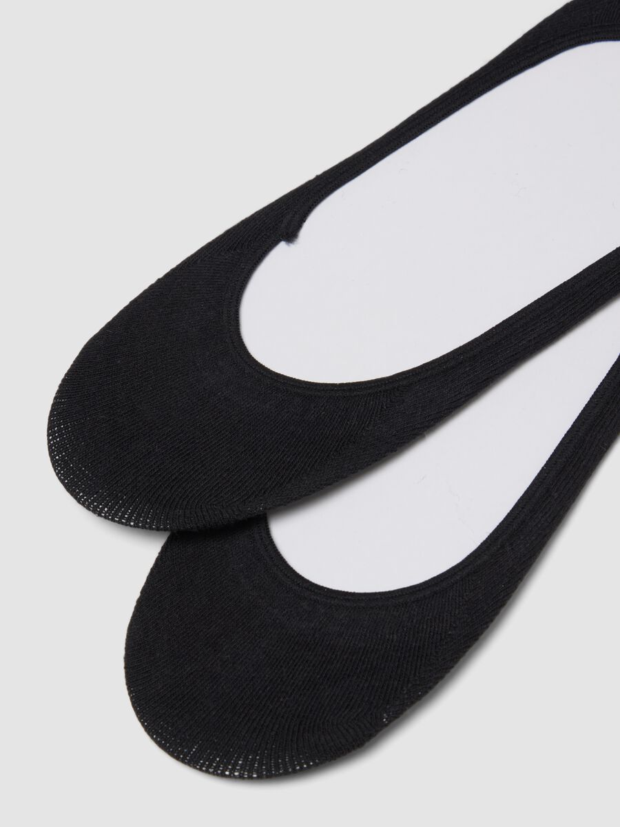 3-pack of black sporty no-show socks in stretch organic cotton_1