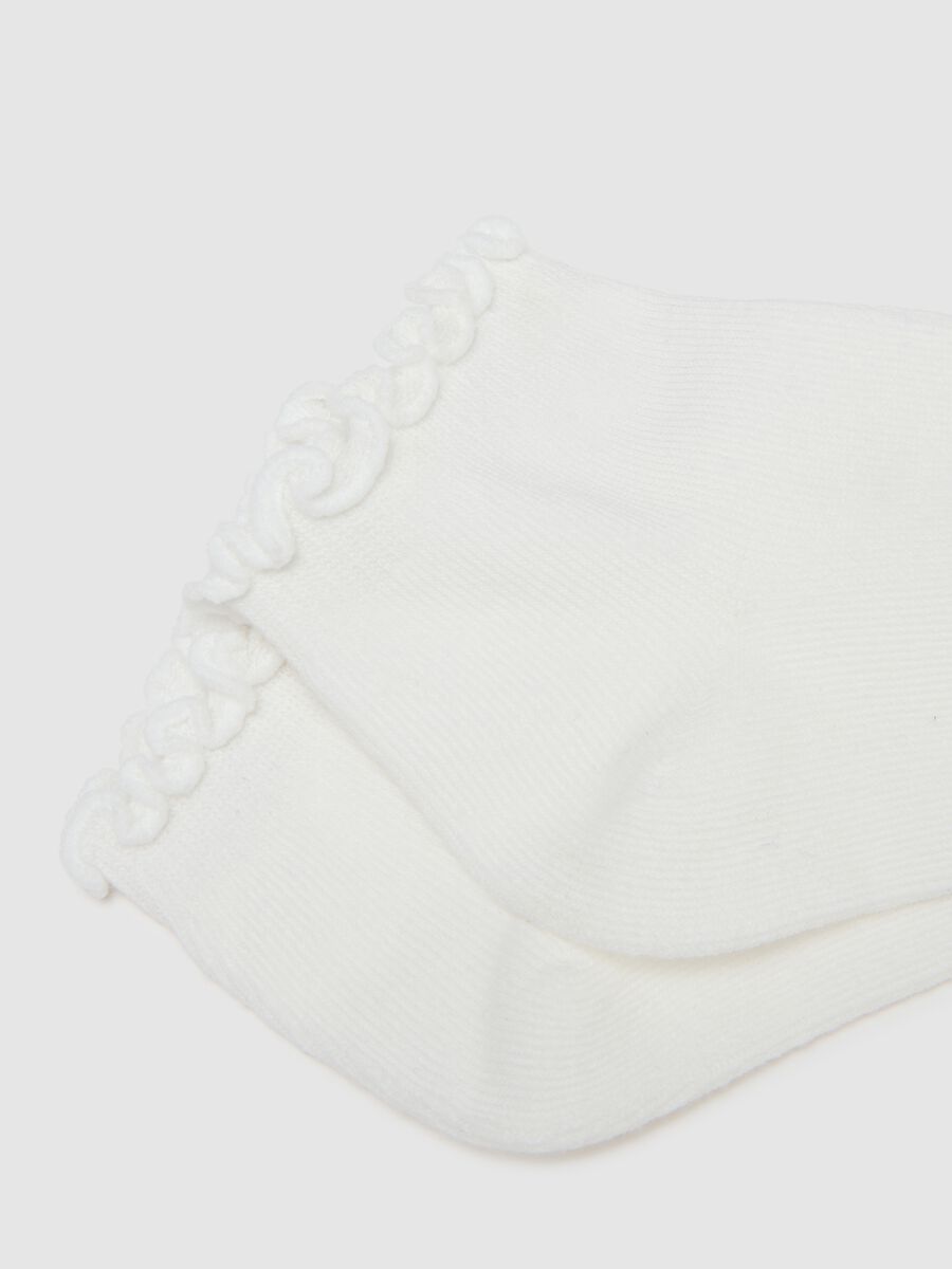 Girls' Multicolour Short Cotton Socks Tripack_2