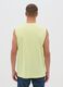 Men&rsquo;s yellow regular-fit vest top in 100% cotton with print_2