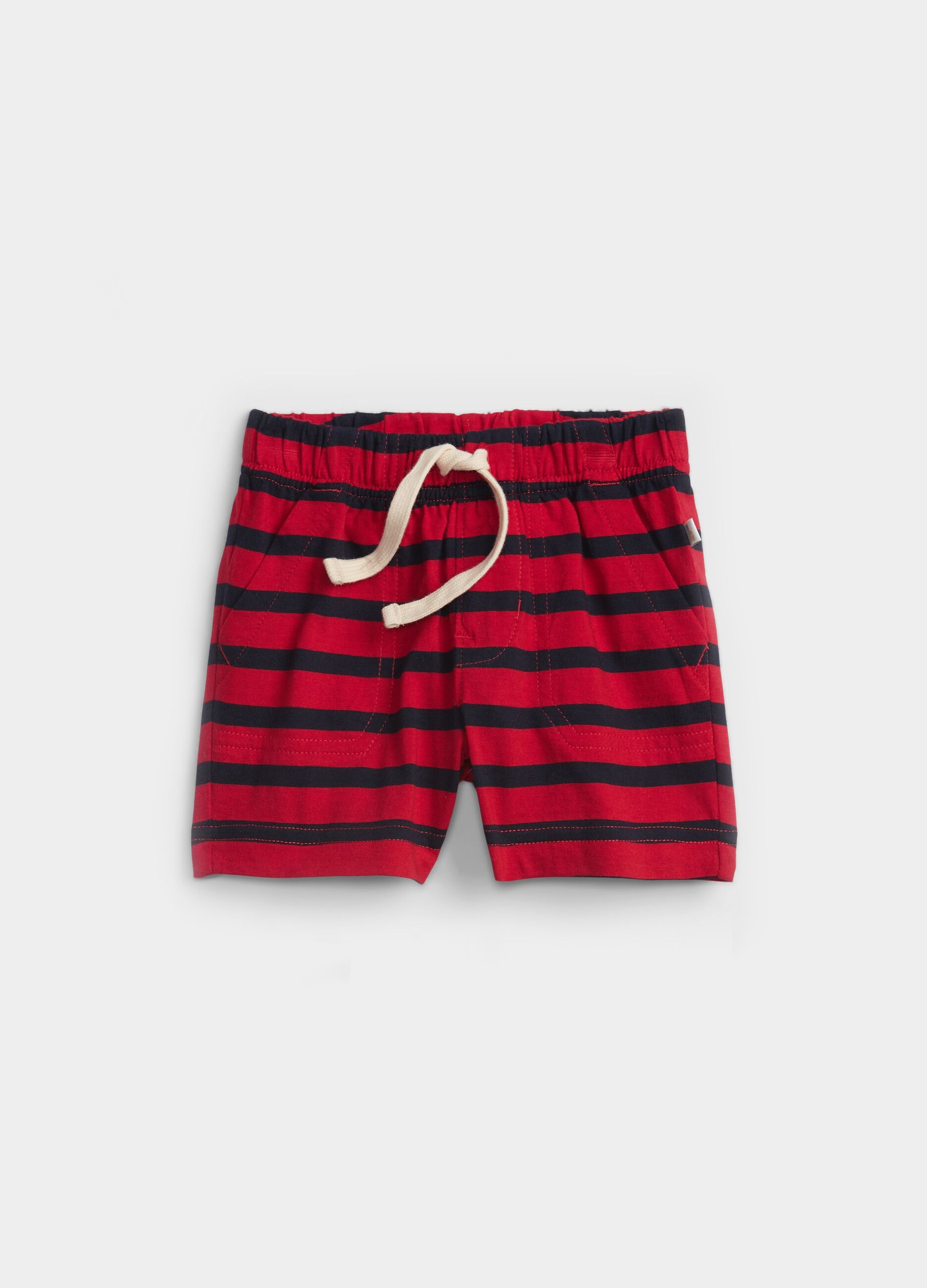 Shorts in striped cotton