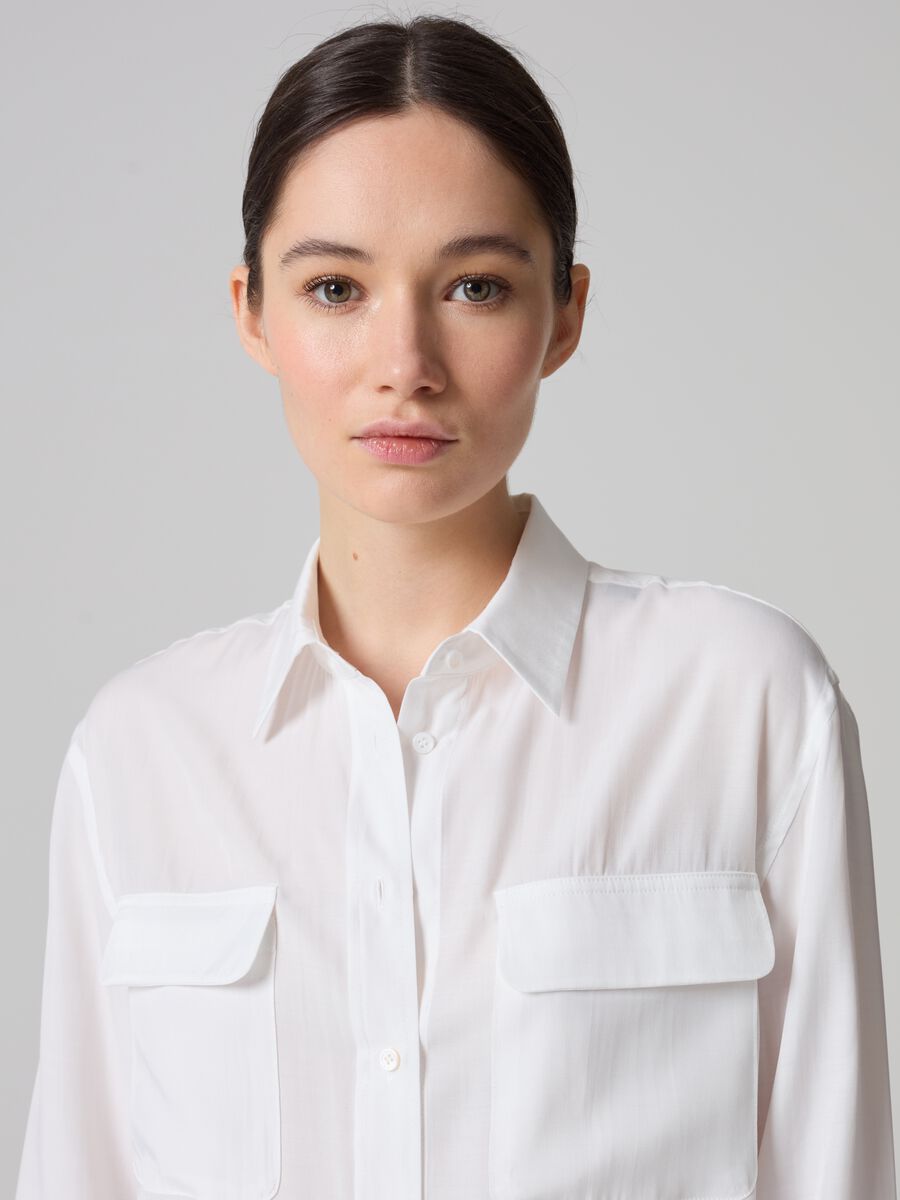 Contemporary City relaxed-fit shirt in satin_1