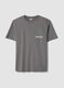 Graues T-Shirt mit One Piece-Print aus reiner Baumwolle, Relaxed Fit_4