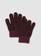 Guanti rossi in lana elasticizzata con polsini lurex_0