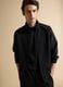 Black full-zip jacket with stretch Easy Dry collar, regular fit_0