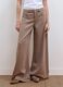 Brown wide-leg jeans in pure lyocell_1