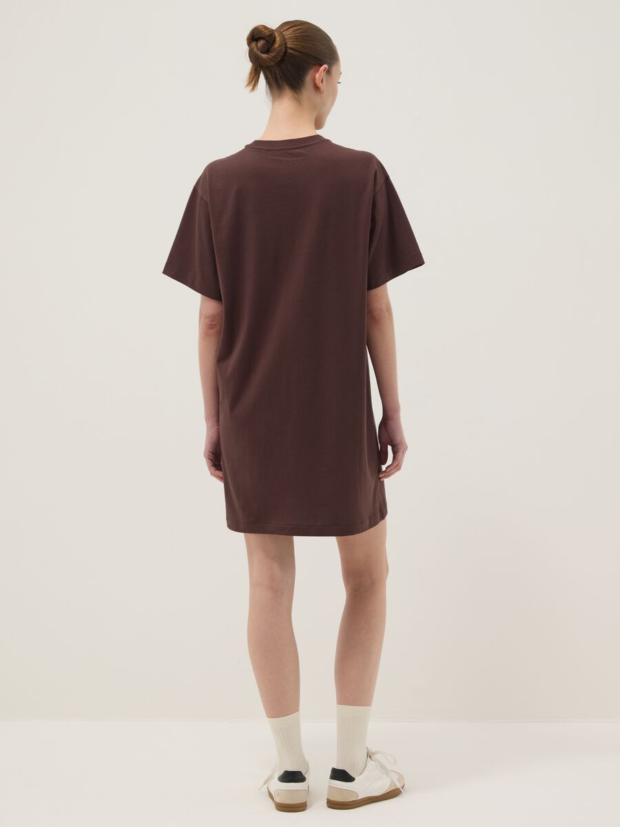 Brown pure cotton relaxed-fit dress_3