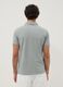 Grey short-sleeved polo shirt in pure cotton_2