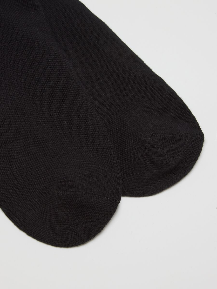 Multipack of short black sports socks in cotton blend_2