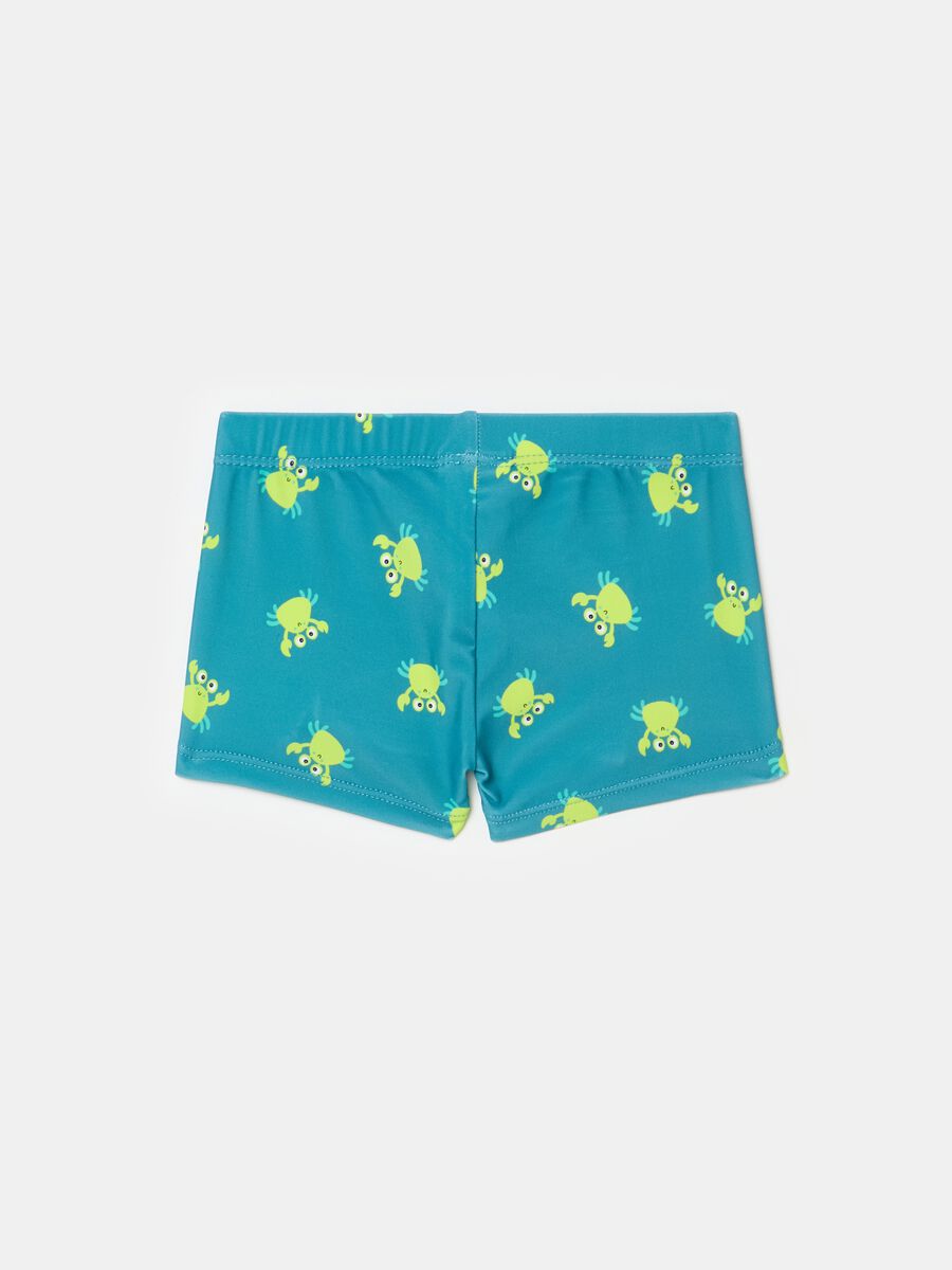 Swimming trunks with crabs print_2
