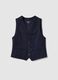 Boys' regular fit blue stretch cotton waistcoat_3