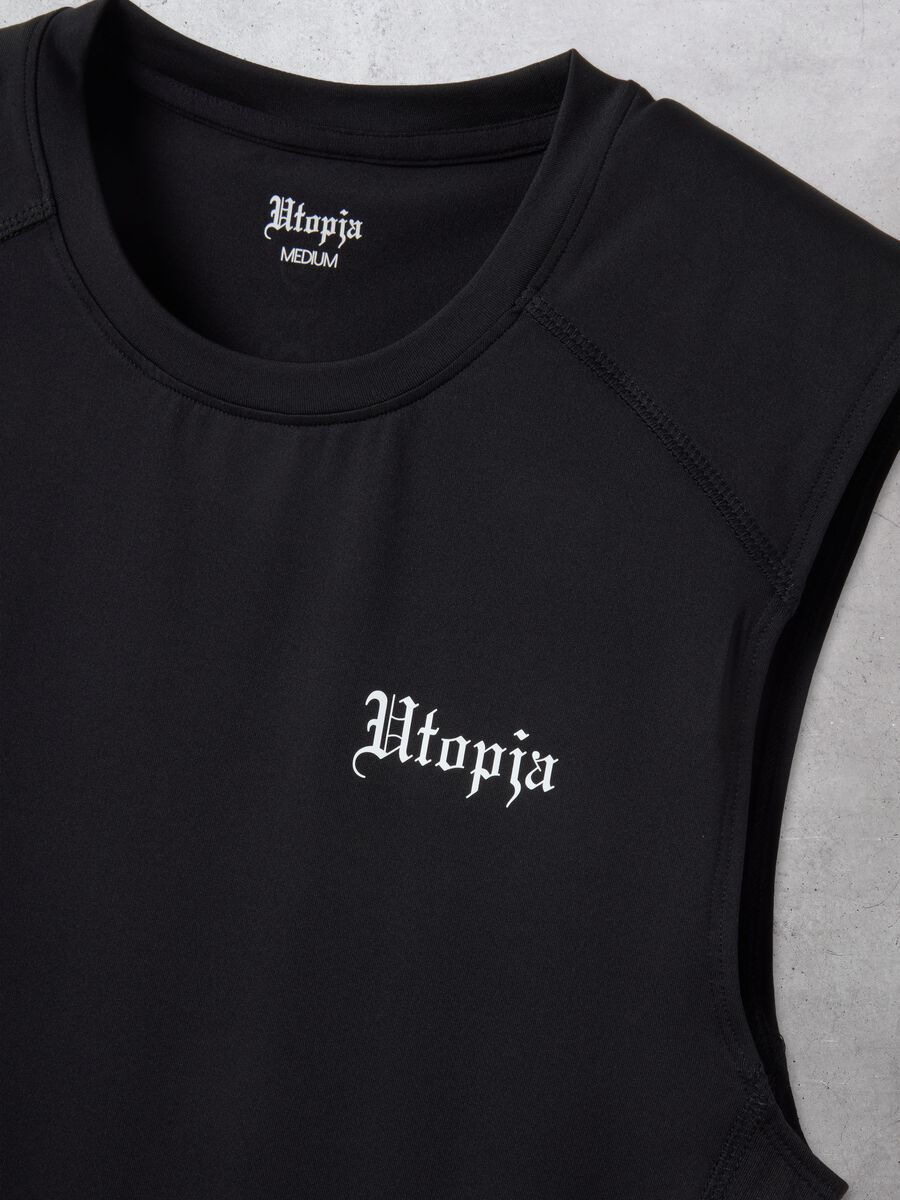 Camiseta de Al&ccedil;as Ativa Preta Kombat_1