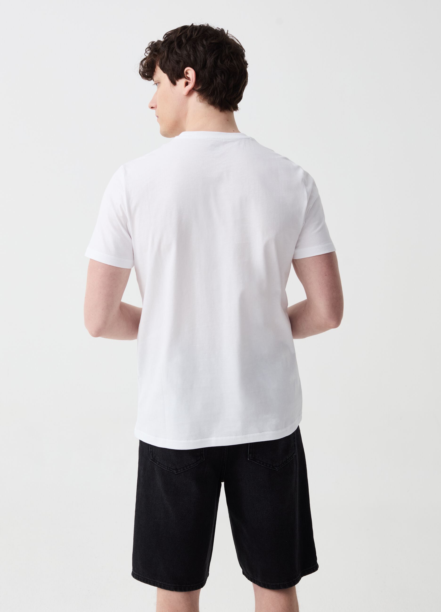Cotton T-shirt with Chianti print