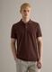 Polo castanho de manga curta em puro algod&atilde;o com corte regular_0