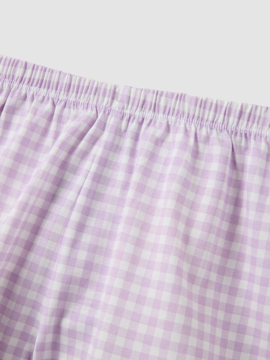 Girls' Violet Pure Cotton Short Pyjamas Regular Fit_3