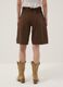 Brown pure cotton Bermuda shorts_2