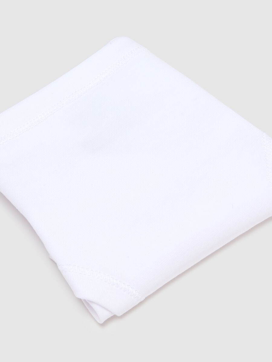 Girls' White Stretch Cotton Briefs_2