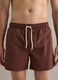 Braune Badeshorts mit elastischem Bund und Kordelzug_1