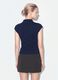 Blue fitted high-neck T-shirt in modal and stretch cotton_3
