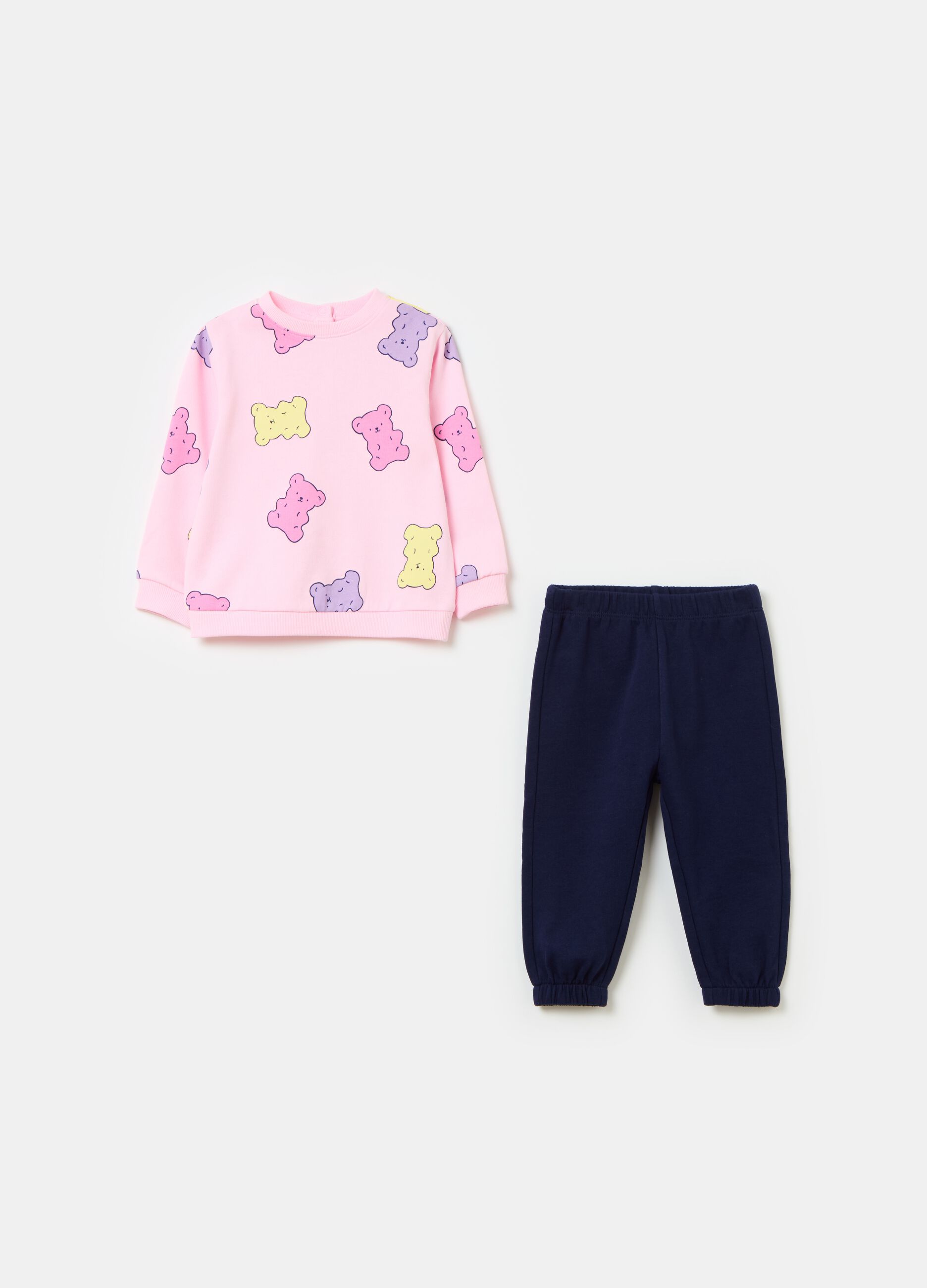French terry jogging set with print