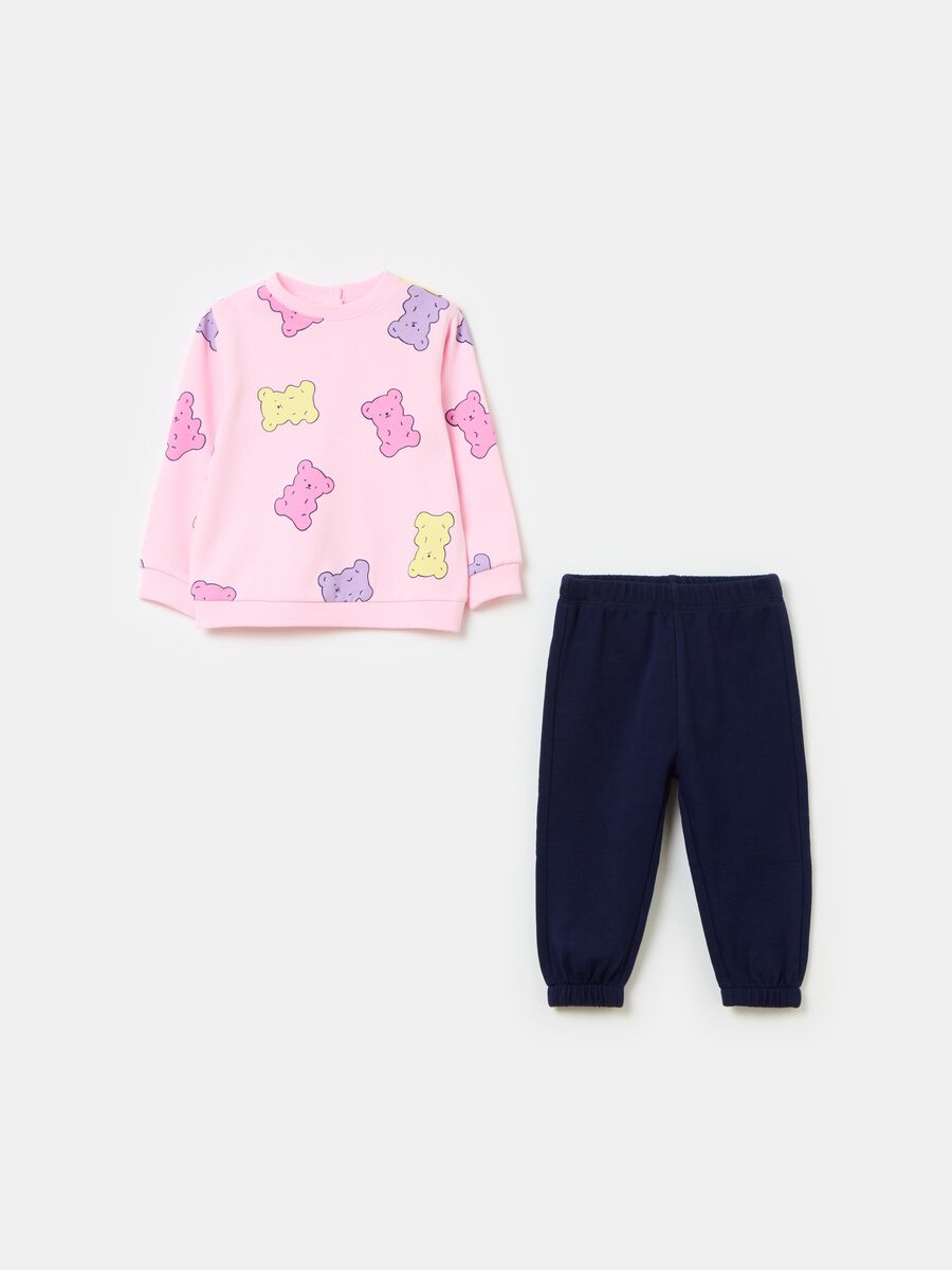 French terry jogging set with print_0