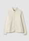 White crew-neck sweatshirt with zip_0
