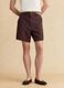 Brown linen-viscose blend shorts_1