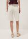 White pure cotton Bermuda shorts_3