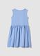 Sleeveless light blue pure cotton girls&rsquo; dress, regular fit_1