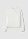 Sweatshirt branca de decote redondo em mistura de algod&atilde;o regular fit com escrita_4