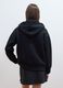 Black stretch viscose full-zip hoodie, oversized fit_3