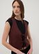 Brown viscose and linen-blend waistcoat, regular fit_0