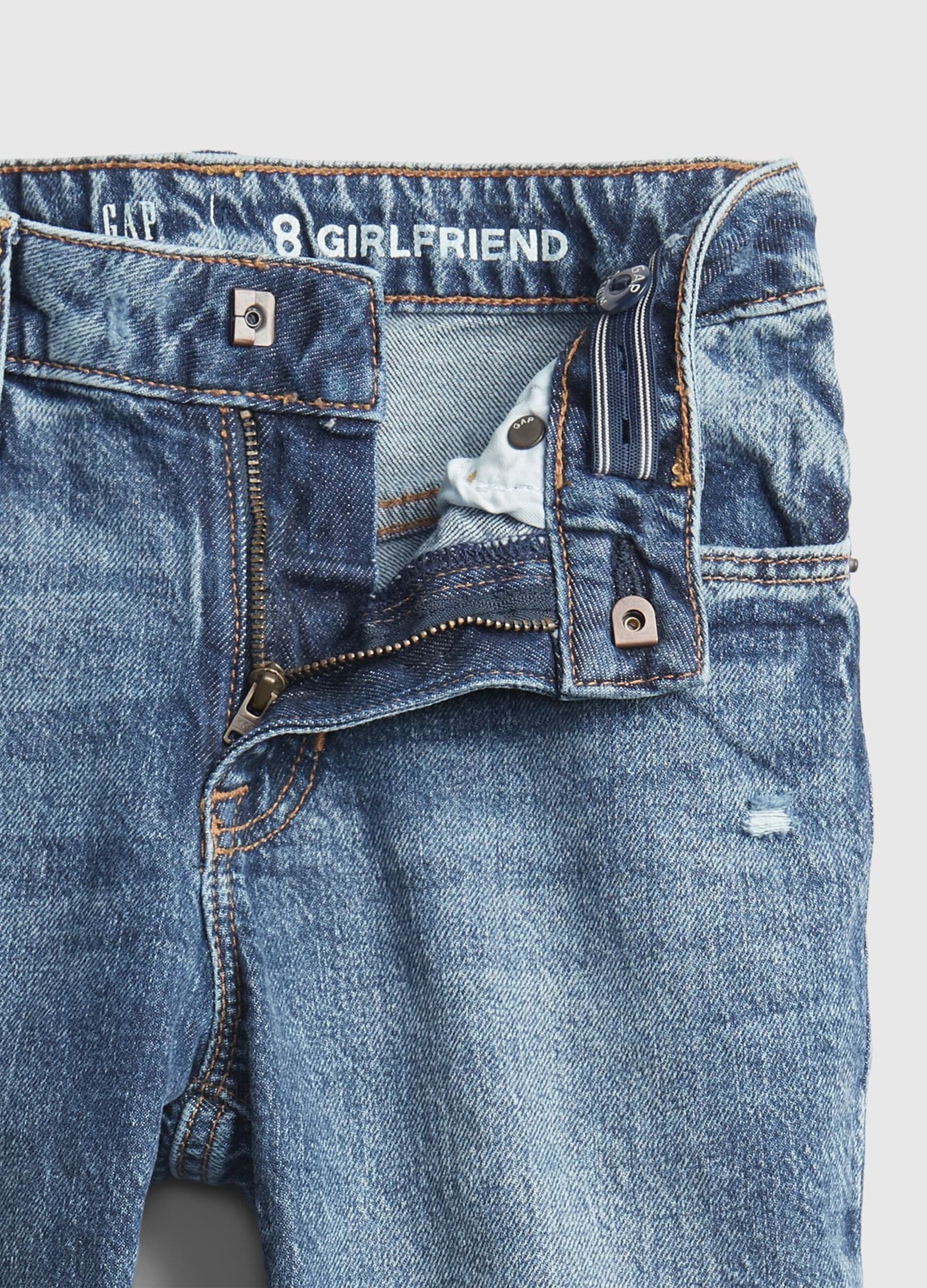 Jeans girlfriend con abrasioni