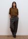 Maglia marrone in pura lana a girocollo over fit_1