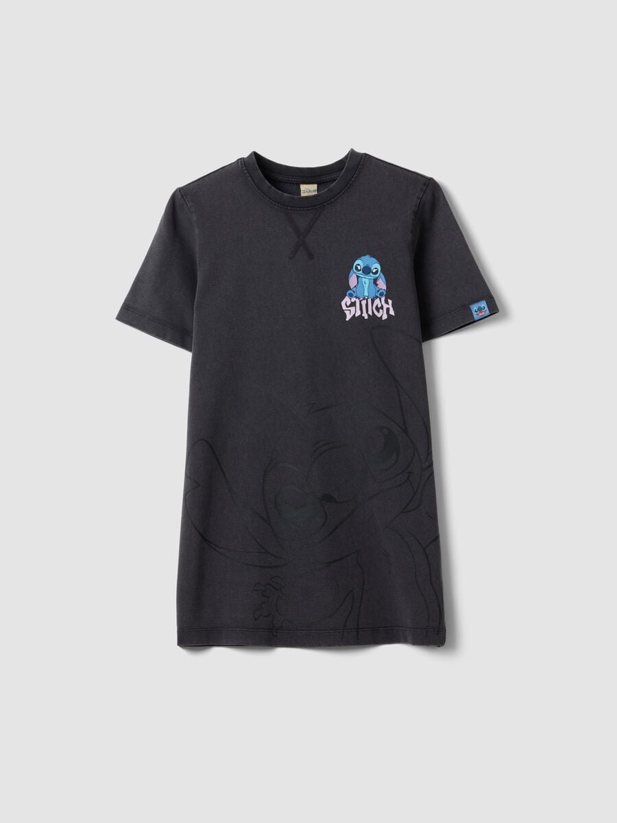 Black pure cotton mini dress with short sleeves_3