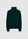 Regular fit high-neck green pure wool sweater_4