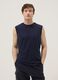Blue pure cotton vest_0