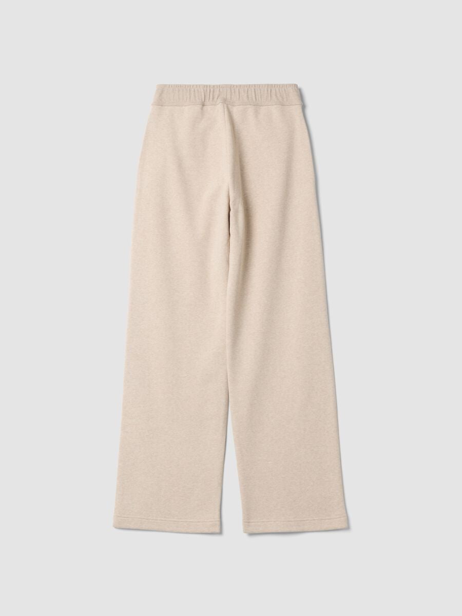Jogger beige in misto cotone con coulisse regular fit_2