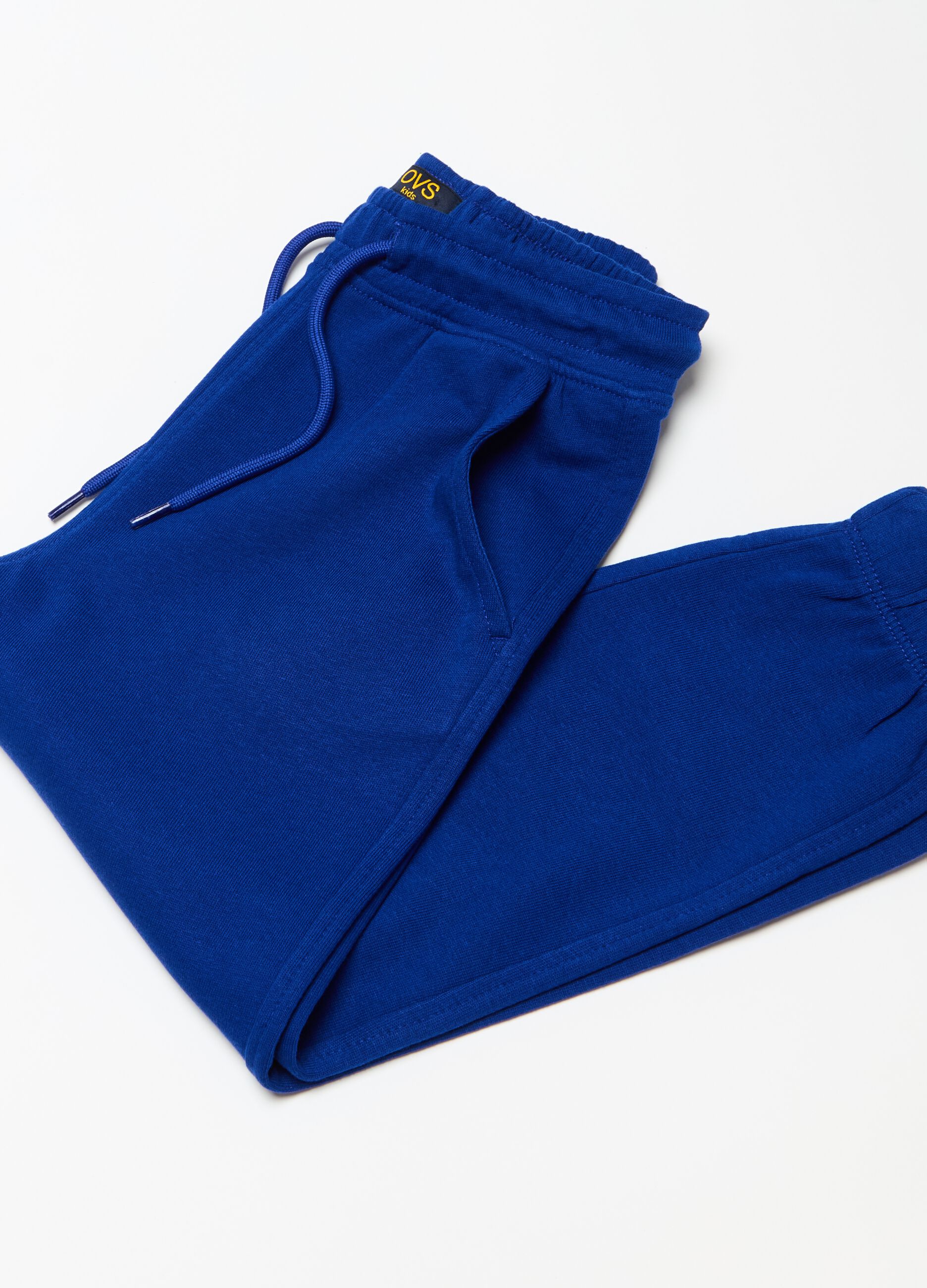 Joggers with drawstring and elasticated trims