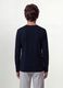 Blue long-sleeved pure organic cotton regular fit T-shirt for boys_1