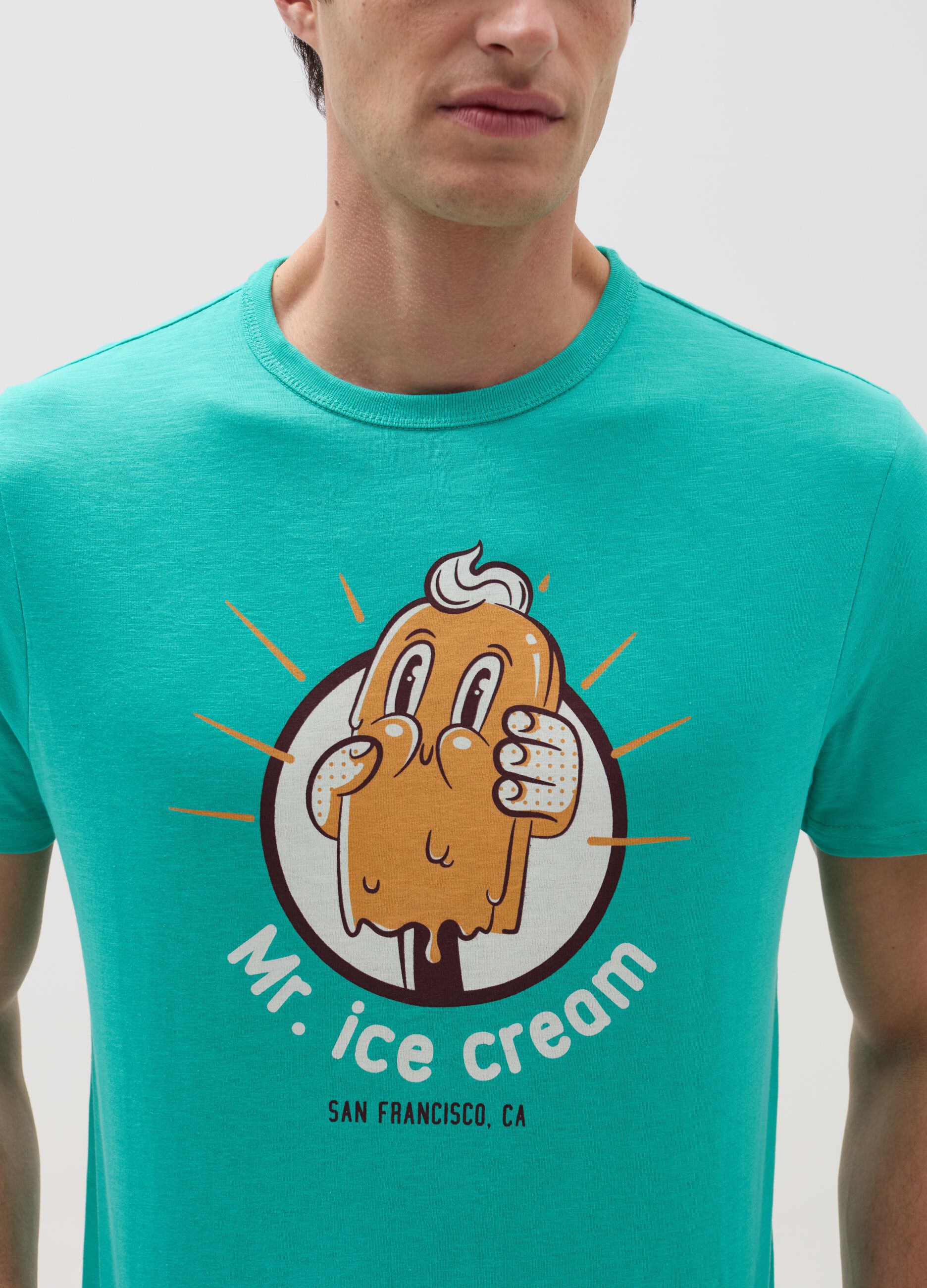T-shirt with ice cream on a stick print