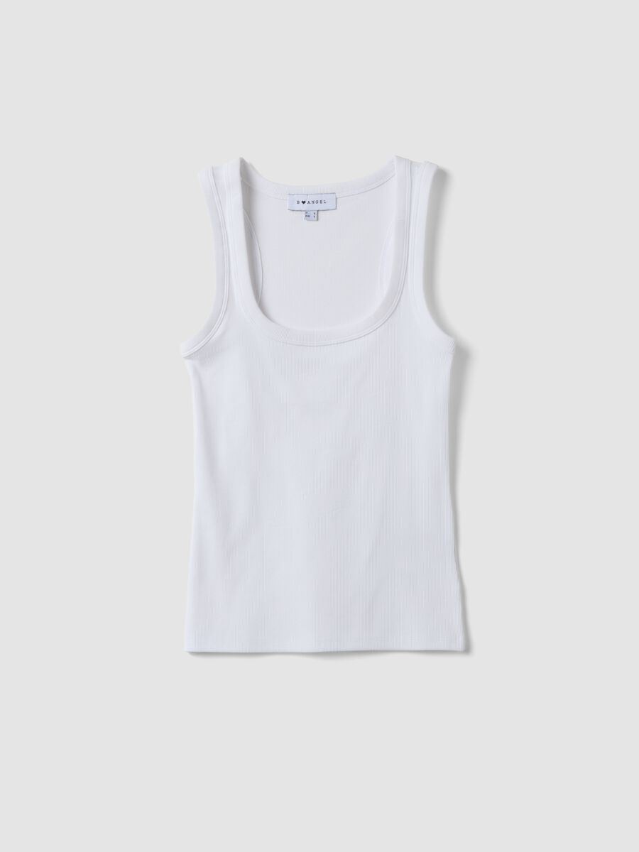 Wei&szlig;es Tanktop aus Stretch-Baumwolle_4