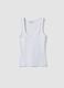 White stretch cotton tank top_4