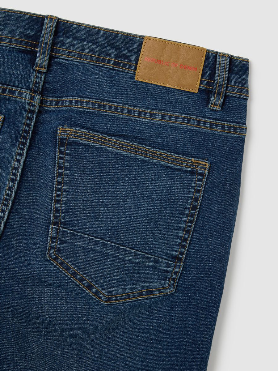 Men's Blue Denim Super Skinny Jeans_5